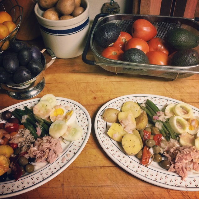 Salad Nicoise. Salad Challenge Dinner, Night 1